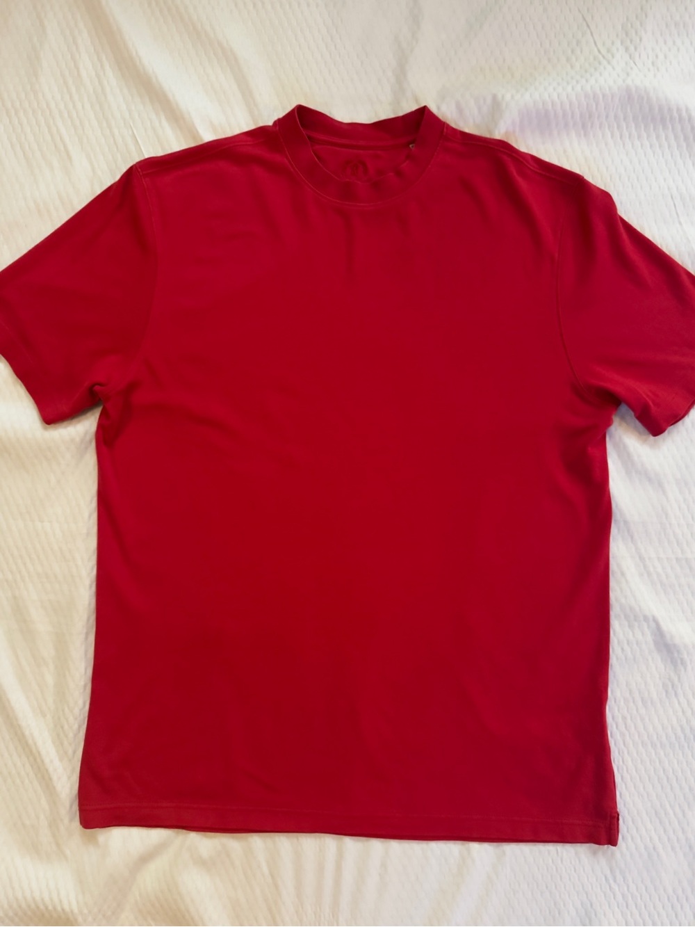 Bugatchi Uomo Red Crewneck T-shirt with Embroidered Logo 100% Pima Cotton